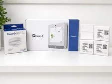 Qolsys IQ Panel 5 with PowerG Smoke Detector, Contacts and Motion Detectors New