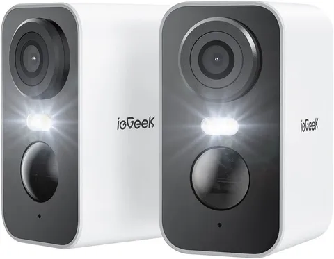 2PCS ieGeek Wireless Outdoor Security Camera WiFi Home Battery CCTV System.Alexa