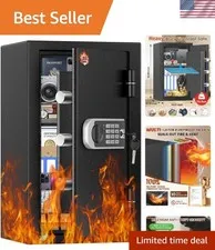 Home Security Safe - 2026 Fireproof & Alarm System for Valuables Organization