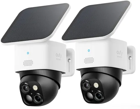 eufy Security SoloCam S340 2Pack Solar Security Camera Wireless Outdoor No Blind