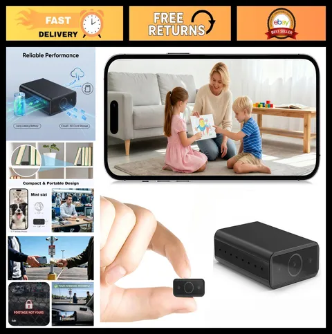 1080p HD Mini Camera - Wireless WiFi, Night Vision, App Control, Portable Pet Ca