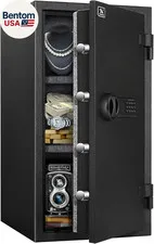 Fireproof Safe,3.47 Cubic Feet Home Safe Box, Large Steel Digital Safes Box with
