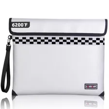 Fireproof Document Money Bag 6200°F, Fire Resistant Zipper Water Resistant 9 ...