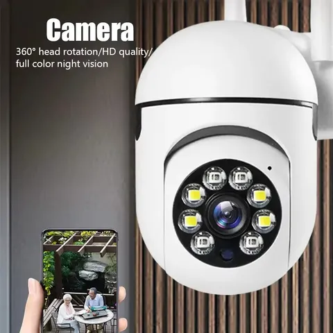 8MP Wifi Security Camera 2.4G Home Surveillance with PTZ IR Night Vision Motion 