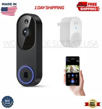 1080p Wireless WiFi Video Doorbell Camera Two Way Audio Night Vision Cloud AI