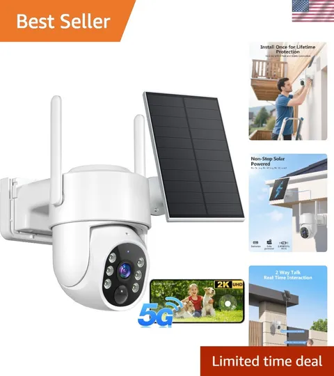 2K Security Cameras Wireless Outdoor, 5G WiFi Cameras for Home Security, 360°...