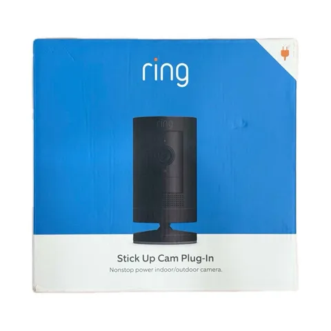 NEW - RING Stick Up Cam Plug-In Security Camera - Black