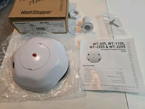 Wattstopper WT-605 Ultrasonic Ceiling Occupancy Sensor White 24 volt New In Box