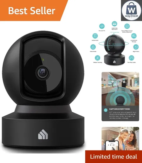 Kasa EC71 1080p Indoor Pan/Tilt Security Camera with Night Vision & 2-Way Audio