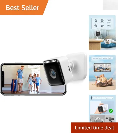 1080P Indoor Security Camera with 2-Way Audio, Night Vision & Motion Alerts
