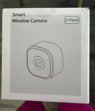 Smart Window Camera 2-Pack Wi-Fi IP/Network Indoor Surveillance, White