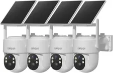 2K Solar Security Cameras Wireless Outdoor, 360° PTZ Auto Tracking Color Night