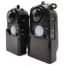2 Packs Portable Mini Motion Detector Alarm-120DB Ear-Piercing Siren-SOS LED
