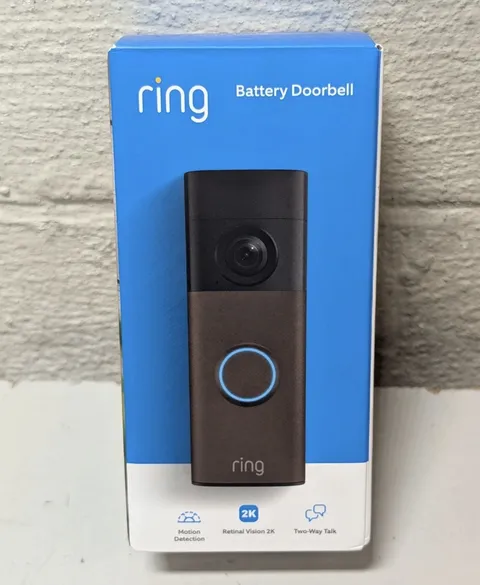Ring Battery Doorbell 2nd Gen Retinal 2K Wide-Angle Video 6x Zoom Matte Mocha