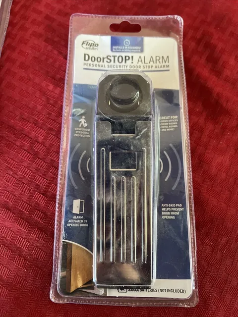 Flipo Security Door STOP Personal Security Door Stop Alarm 95dB Battery Operated