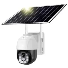 WiFi/4G Solar Security Cam – 5MP Outdoor PTZ, PIR Detection