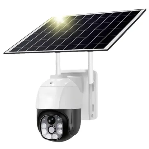 WiFi/4G Solar Security Cam – 5MP Outdoor PTZ, PIR Detection