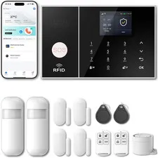 Smart WiFi GSM Alarm System with 99 Zones, No Monthly Fees, Tuya App Control