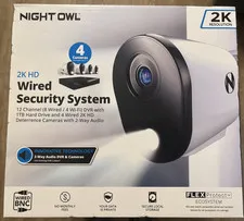 Night Owl 2K HD 12 Channel Wired Security System (WM-FTD281-4L)... FREE S&H!