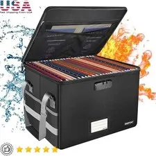Fireproof Water-Resistant Lock Box Portable Dustproof Storage Solutions New