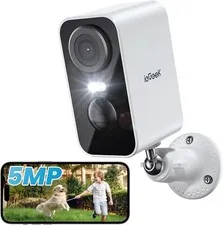ieGeek 5MP Outdoor Security Camera Wireless Home WiFi Battery CCTV System Alexa