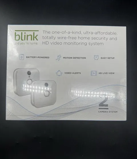 Blink Motion Detection Indoor Home Security 2 Camera System White New Open Box