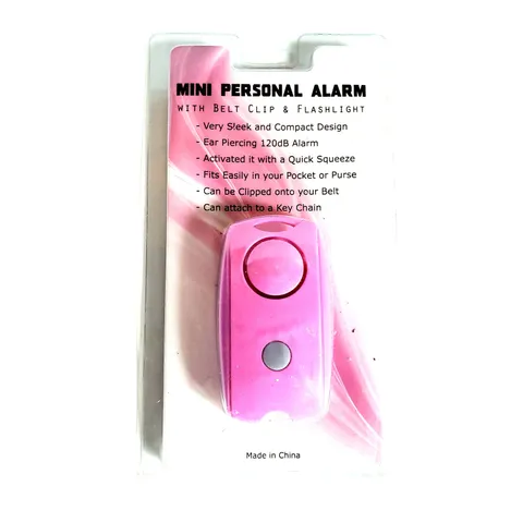 Mini Personal Safety Security Panic Anti Attack Alarm LED Flashlight & Belt Clip