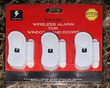 PTG Security 3 Pack Wireless Alarm for Windows & Doors 120dB Siren Home Work New