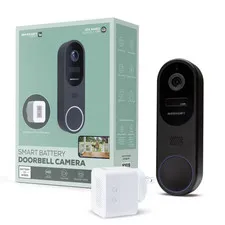 Merkury Smart Doorbell Camera - Wire-Free Battery Cam with Chime & Intelligent A