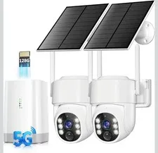 CAMO CQ1S 4G LTE Pan Tilt Security Camera Night Vision PIR Battery Solar 2-Pcs