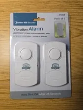 Bunker Hill Security Vibration Window Door Alarm Siren 2 Pack Model 95054 NEW