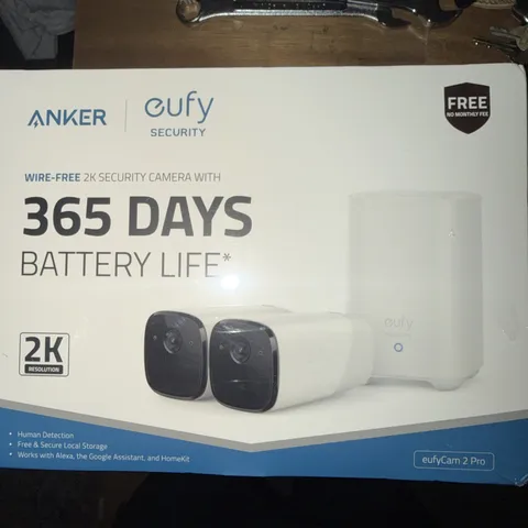 ANKER EUFY SECURITY 2 CAMERA KIT, eufyCam2, 1080P, 365 Day Battery T81141D1 New