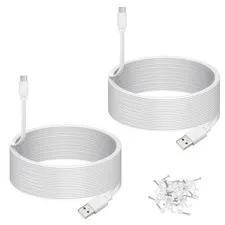 2-Pack 30ft Cable for WYZE Duo Cam Pan Outdoor , USB Extension Cord