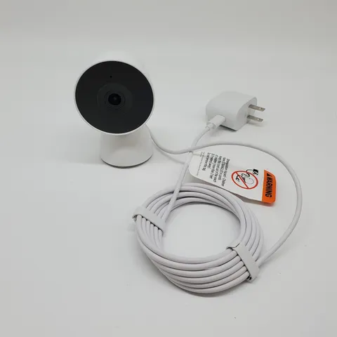 Google Nest Cam Indoor (Wired, 3rd Gen) Security Camera with 2K and Gemini, Snow