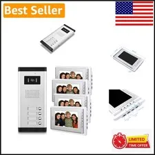 Comprehensive Video Intercom Solution: 4 Indoor Monitors with Waterproof Camera