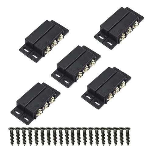 Magnetic Reed Switch Normally Open Closed 5 Sets Black ABS Security Alarm Sensor