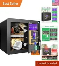 with Digital Keypad & Alarm System - Electronic Lock Box for Jewelry Cash wit...