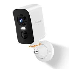 2K Wireless Security Camera Outdoor Rechargeable Battery Camera WiFi, 300° Pa...