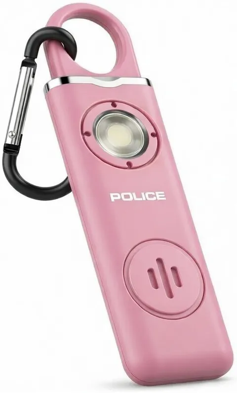 Police Personal Alarm Rechargeable LED Flashlight Self Defense Safety Keychain