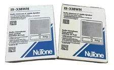 2x Nutone IS-338WH Indoor 8" Intercom Speaker IS-338WH One Sealed One Open Box