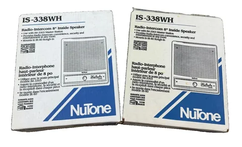 2x Nutone IS-338WH Indoor 8" Intercom Speaker IS-338WH One Sealed One Open Box