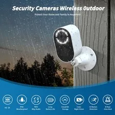 Wireless Outdoor IP Security Camera 3MP Solar/Battery Wi-Fi 2-Way Night Vision