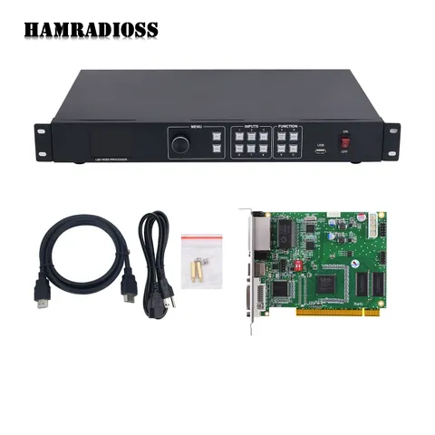 TS802D + AMS-MVP300 Linsn LED Control Card & LED Video Processor f/ Video Wall