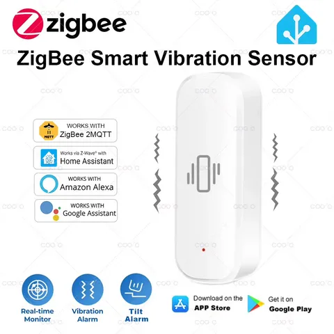Zigbee Smart Vibration Sensor Real Time Monitoring Door Window Detection Alarm S