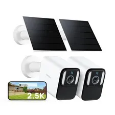 Lucio 2.5K Security Camera Outdoor Battery Wireless with Solar Powered, Color...