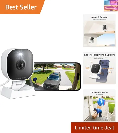 2K Cameras for Home Security,Indoor/Outdoor for Baby/Elder/Pet Monitoring wit...