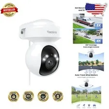 Outdoor WiFi 6 Camera | 4K PTZ, 3X Optical Zoom, Smart AI Detection, Waterproof