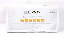 Elan EL-IP-OBA4-WH IP Poe 4MP Bullet Surveillance Camera (White) New w775