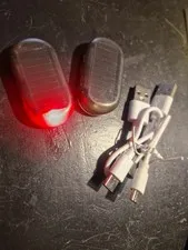 2Pcs Security Led Solar Panel For Vehicle Red Flashing Light On Off 