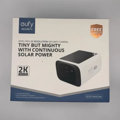 eufy Security S220 SoloCam 2K Solar Wire-Free Wi-Fi Camera Two-Way Audio